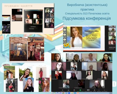 Виробнича асистентська практика спеціальність 013 Початкова освіта Підсумкова конференція
