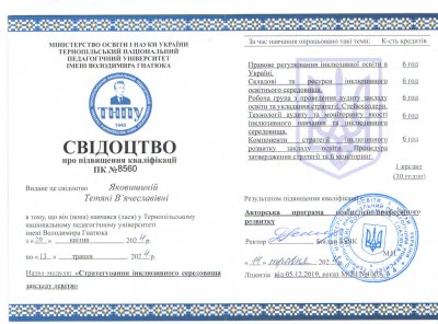 Свідоцтво стажування